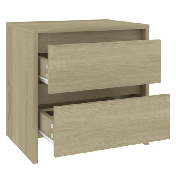 vidaXL Sängbord sonoma ek 45x34,5x44,5 cm spånskiva