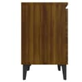 Miniatyrbilde 8 av 9: vidaXL Nattbord med metallben brun eik 40x30x50 cm