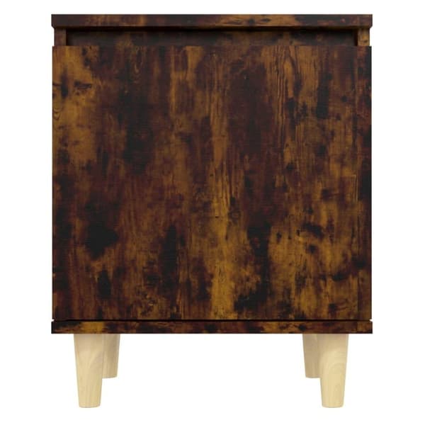 vidaXL Nattbord med ben i heltre røkt eik 40x30x50 cm