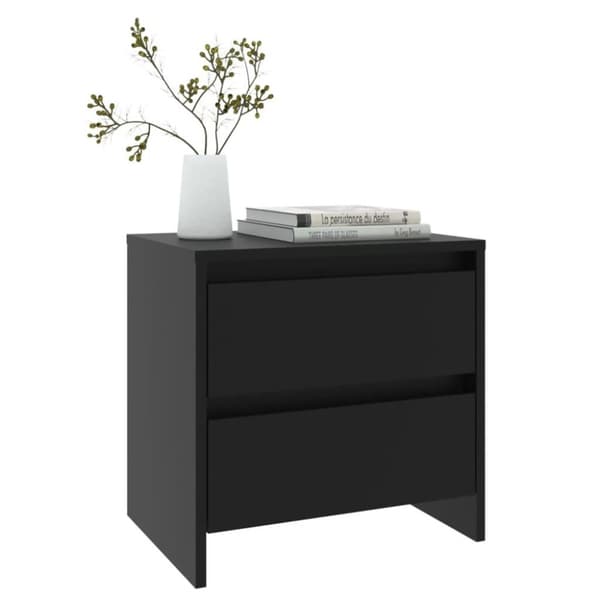 vidaXL Nattbord 2 stk svart 45x34,5x44,5 cm sponplate