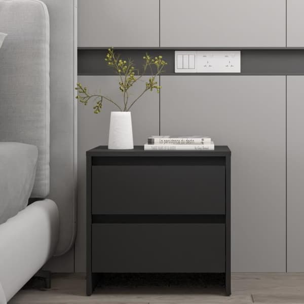 vidaXL Nattbord 2 stk svart 45x34,5x44,5 cm sponplate