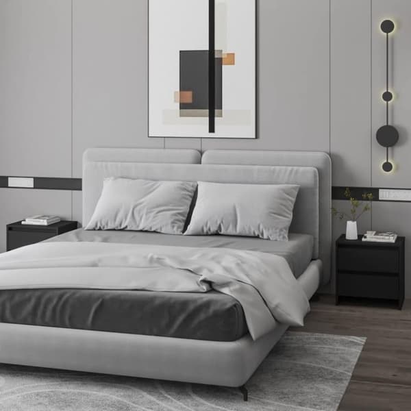 vidaXL Nattbord 2 stk svart 45x34,5x44,5 cm sponplate