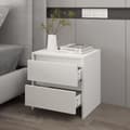 Miniatyrbilde 3 av 8: vidaXL Nattbord hvit 45x34,5x44,5 cm sponplate