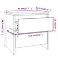 Miniatyrbilde 7 av 8: vidaXL Nattbord hvit 45x34,5x44,5 cm sponplate