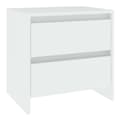 Miniatyrbilde 1 av 8: vidaXL Nattbord hvit 45x34,5x44,5 cm sponplate
