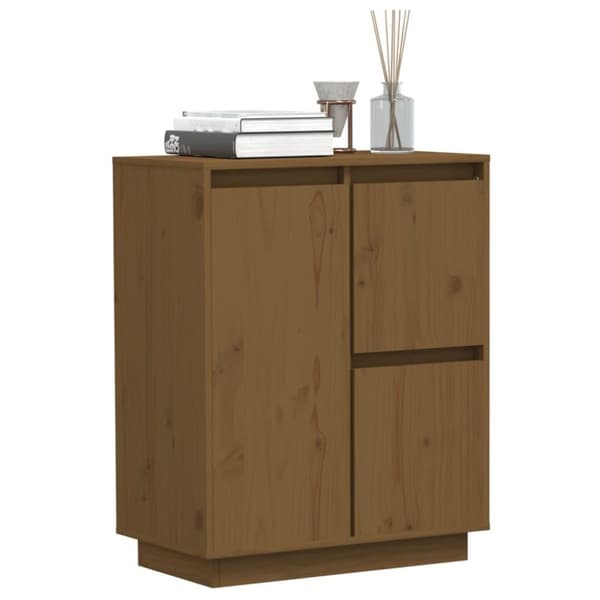 vidaXL Skjenk honningbrun 60x34x75 cm heltre furu