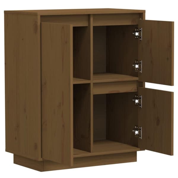 vidaXL Skjenk honningbrun 60x34x75 cm heltre furu