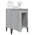Miniatyrbillede 5 af 10: vidaXL sengeborde med metalben 40x30x50 cm grå sonoma-eg