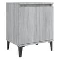 Miniatyrbillede 6 af 10: vidaXL sengeborde med metalben 40x30x50 cm grå sonoma-eg
