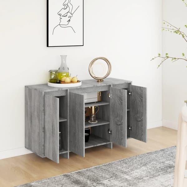 vidaXL Senkki harmaa Sonoma 120x41x75 cm lastulevy