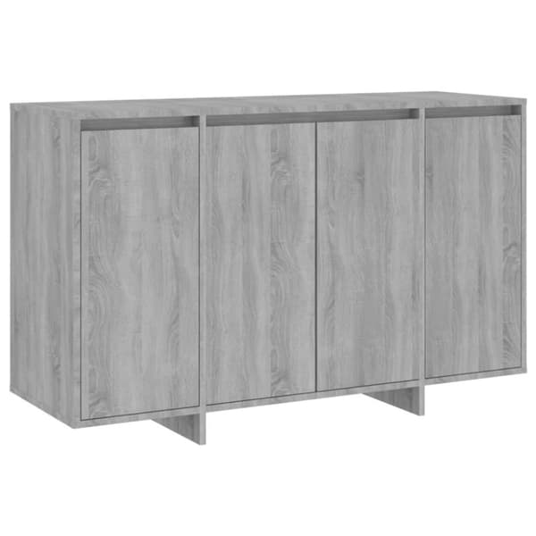 vidaXL skænk 120x41x75 cm spånplade grå sonoma-eg