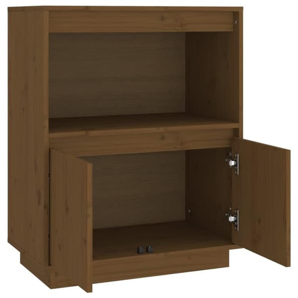 vidaXL Skjenk honningbrun 60x34x75 cm heltre furu