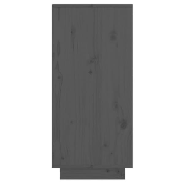 vidaXL Skjenk grå 60x34x75 cm heltre furu