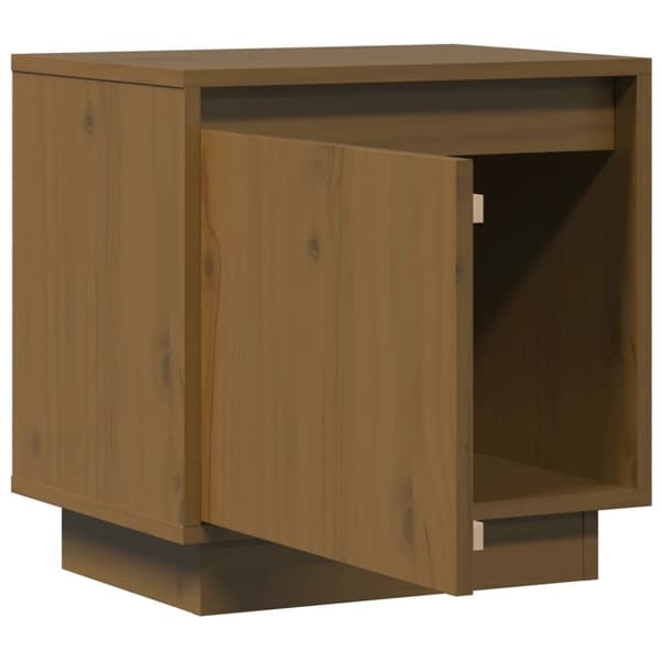 vidaXL sengeborde 2 stk. 40x30x40 cm massivt fyrretræ gyldenbrun