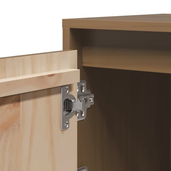 vidaXL sengeborde 2 stk. 40x30x40 cm massivt fyrretræ gyldenbrun