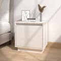Miniatyrbilde 2 av 11: vidaXL Nattbord 40x30x40 heltre furu hvit