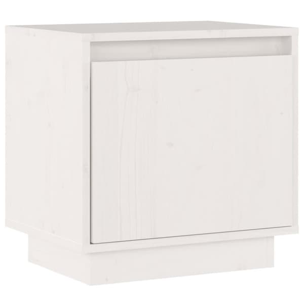 vidaXL Nattbord 40x30x40 heltre furu hvit