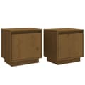Miniatyrbilde 3 av 11: vidaXL Nattbord 2 stk honningbrun 40x30x40 cm heltre furu