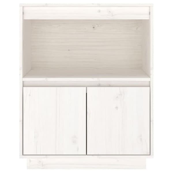 vidaXL Skjenk hvit 60x34x75 cm heltre furu