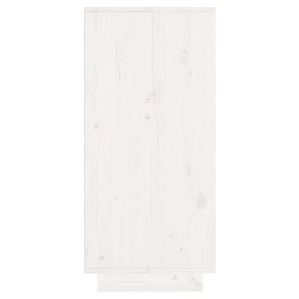 vidaXL Skjenk hvit 60x34x75 cm heltre furu