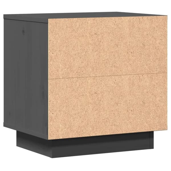 vidaXL Nattbord 2 stk grå 40x30x40 heltre furu