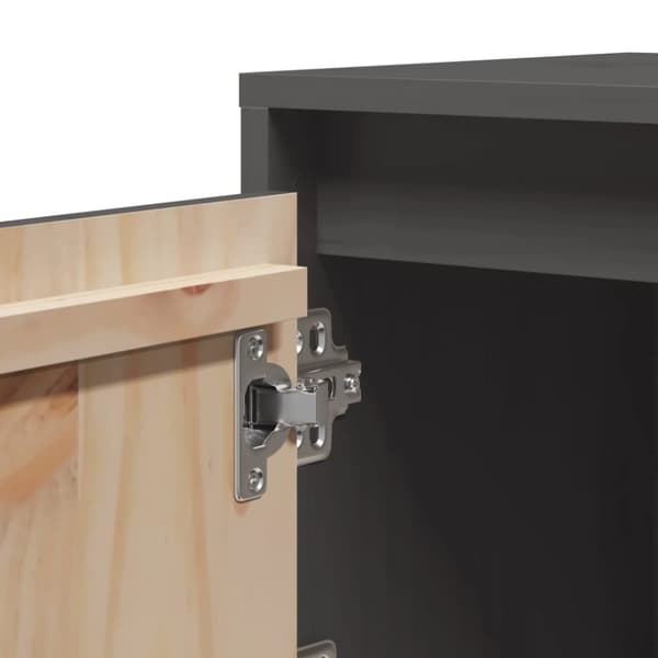 vidaXL Nattbord 2 stk grå 40x30x40 heltre furu