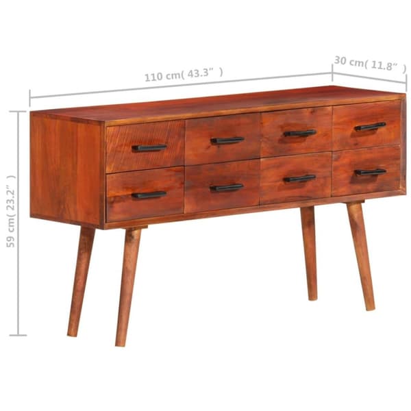 vidaXL skænk 110x30x59 cm massivt mangotræ