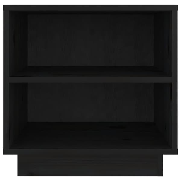 vidaXL sengeborde 2 stk. 40x34x40 cm massivt fyrretræ sort