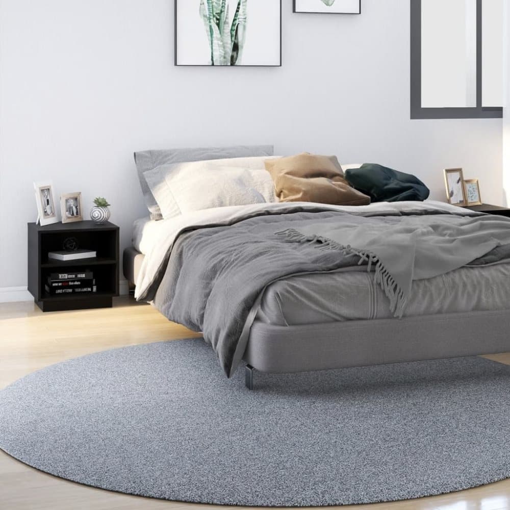 vidaXL Sängbord 2 st svart 40x34x40 cm massiv furu