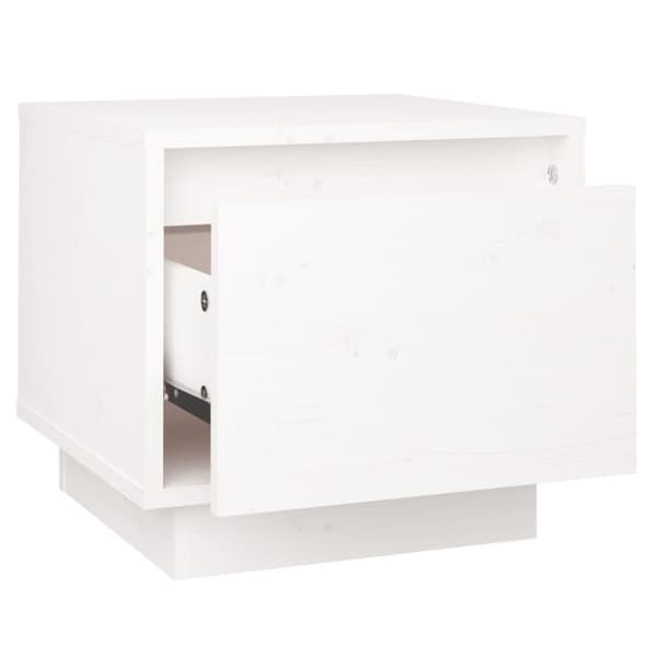 vidaXL sengeborde 2 stk. 35x34x32 cm massivt fyrretræ hvid