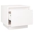 Miniatyrbilde 5 av 10: vidaXL Nattbord hvit 35x34x32 cm heltre furu