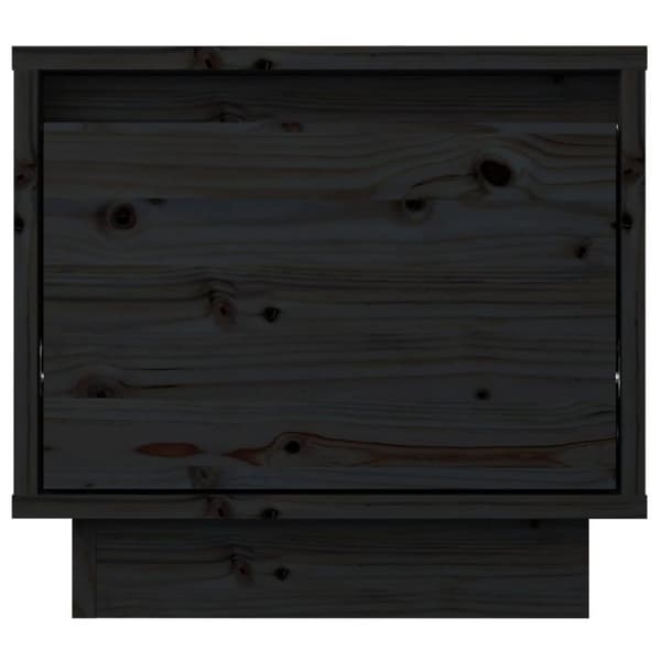 vidaXL Sängbord svart 35x34x32 cm massiv furu