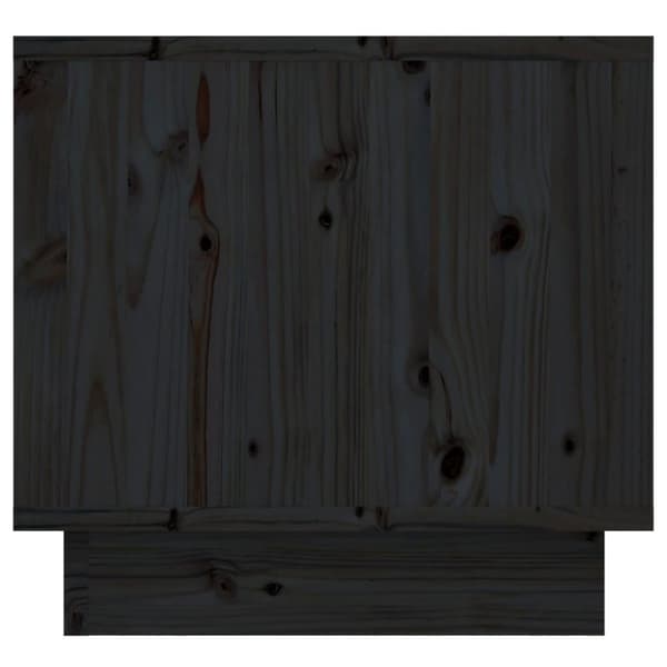 vidaXL Sängbord svart 35x34x32 cm massiv furu