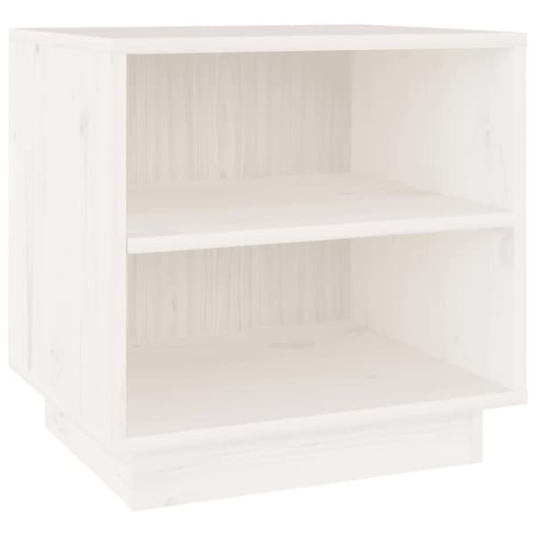 vidaXL Nattbord 40x34x40 cm heltre furu hvit