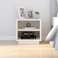 Miniatyrbilde 10 av 10: vidaXL Nattbord 40x34x40 cm heltre furu hvit