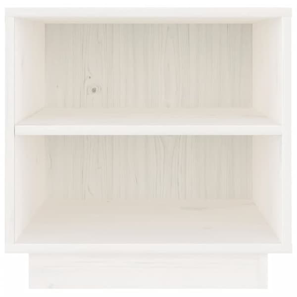 vidaXL Nattbord 2 stk 40x34x40 cm heltre furu hvit