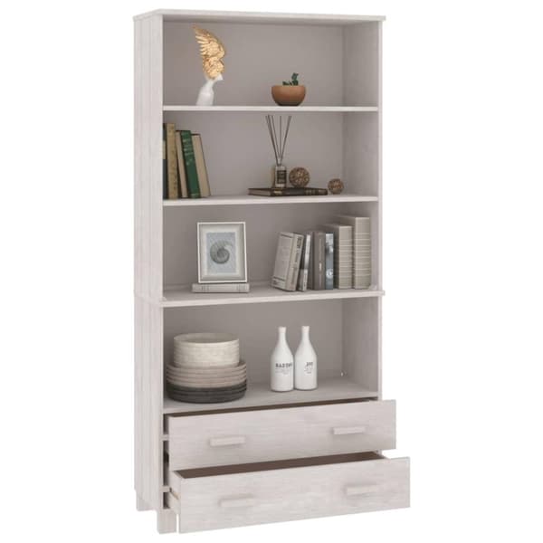 vidaXL Highboard HAMAR heltre furu hvit