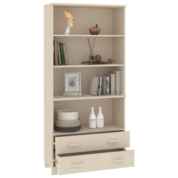 vidaXL Highboard HAMAR heltre furu honningbrun