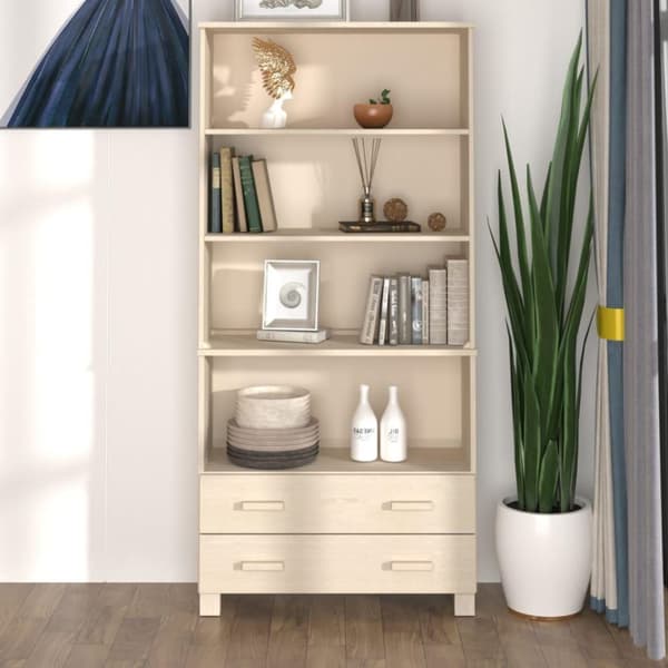 vidaXL Highboard HAMAR heltre furu honningbrun