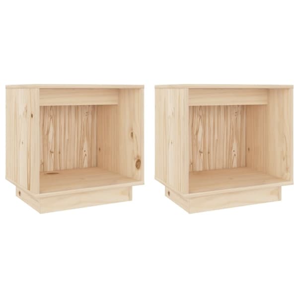 vidaXL Nattbord 2 stk 40x30x40 heltre furu