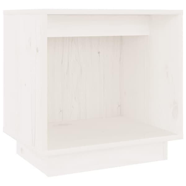 vidaXL Nattbord 40x30x40 heltre furu hvit