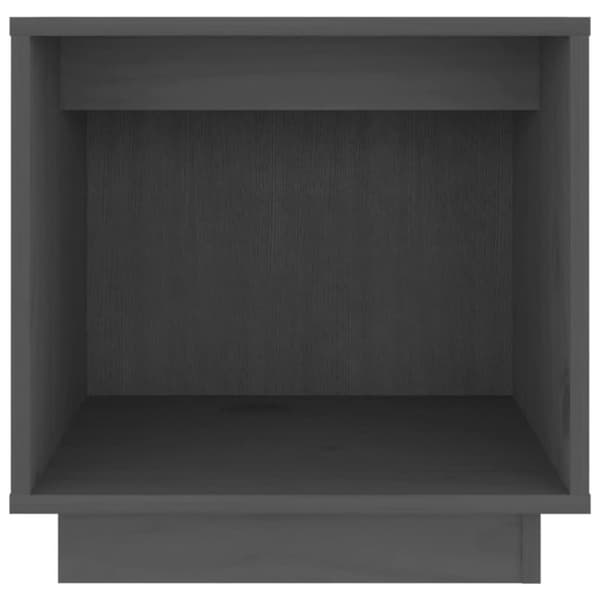 vidaXL sengeborde 2 stk. 40x30x40 cm massivt fyrretræ grå