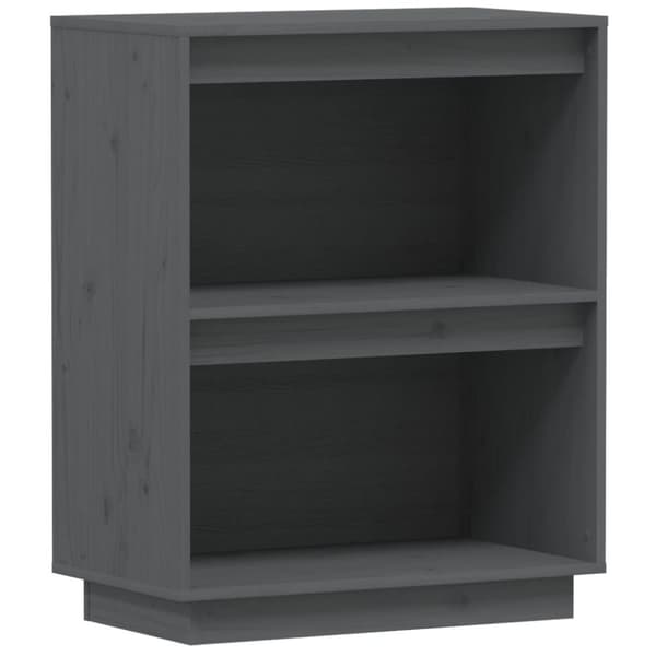 vidaXL konsolskab 60x34x75 cm massivt fyrretræ grå