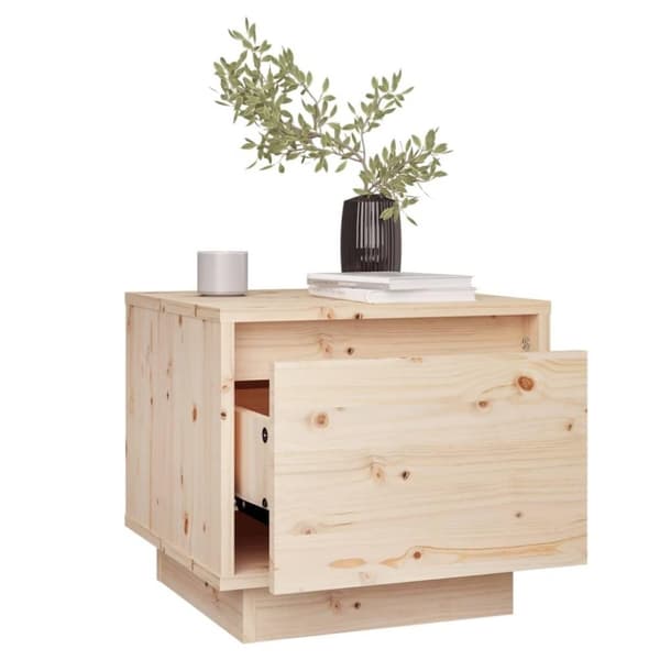 vidaXL Nattbord 35x34x32 cm heltre furu