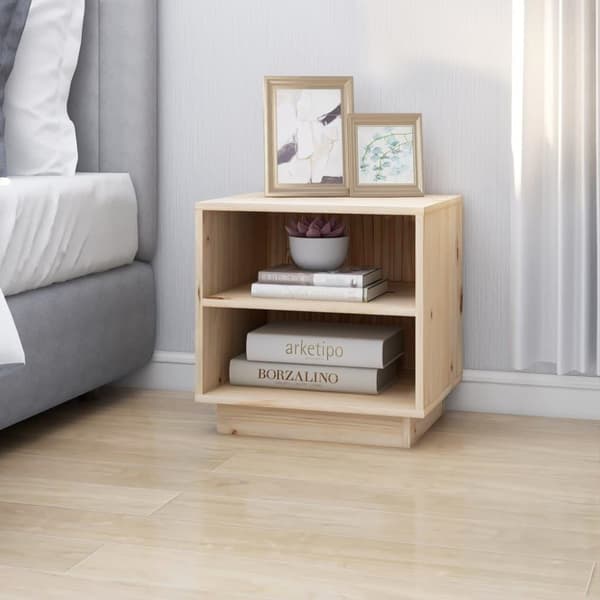 vidaXL Nattbord 40x34x40 cm heltre furu