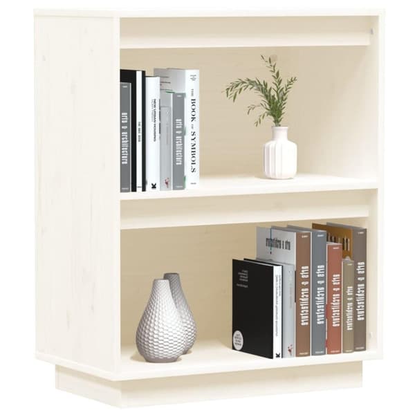 vidaXL Konsolbord vit 60x34x75 cm massiv furu