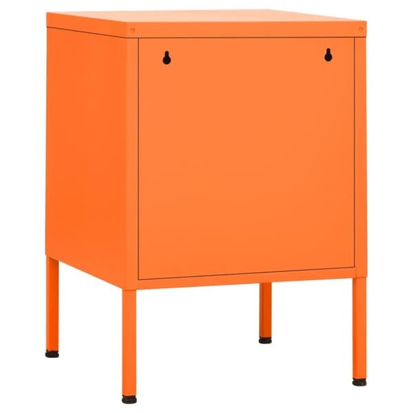 vidaXL Nattbord oransje 35x35x51 cm stål