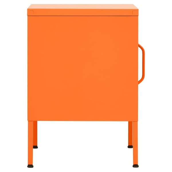 vidaXL Nattbord oransje 35x35x51 cm stål