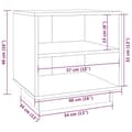 Miniatyrbillede 8 af 9: vidaXL sengeborde 2 stk. 40x34x40 cm massivt fyrretræ grå