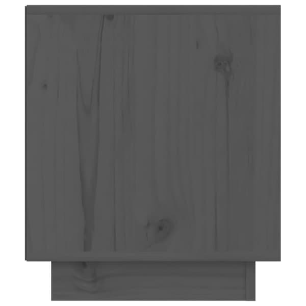 vidaXL Sängbord 2 st grå 40x34x40 cm massiv furu